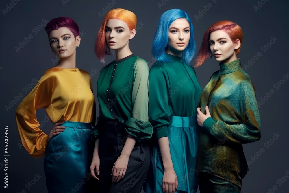 Female group cloth stylish. Generate Ai Female group cloth stylish. Generate Ai