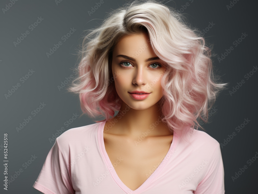 white attractive lady studio