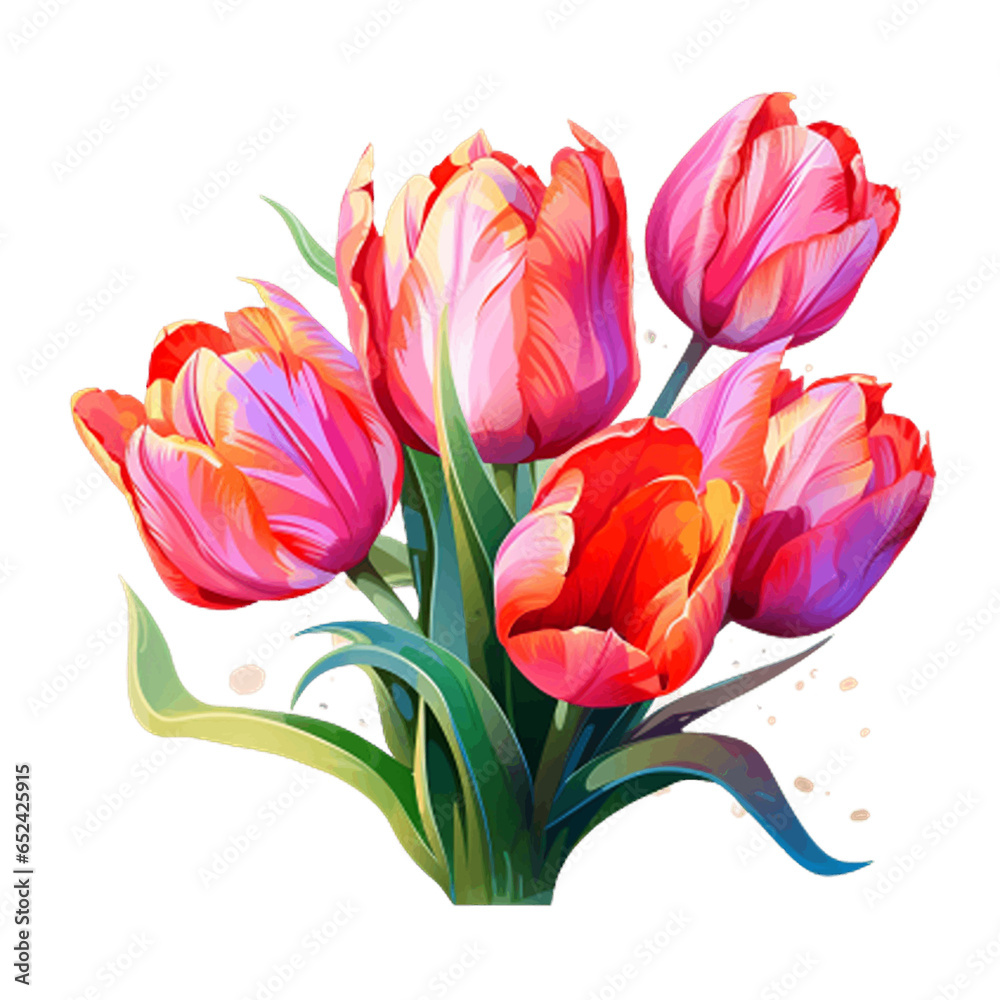 Fototapeta premium bouquet of tulips