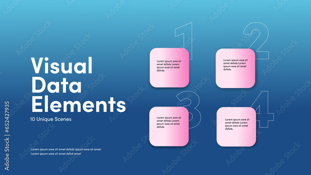 Visual Data Elements | With Control Panel for every Scene Stock ...