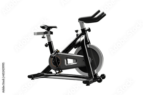 Indoor Cycling Machine on a Pure Transparent background - Generative AI