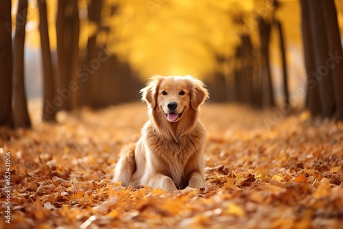 Beautiful dog running in au...
