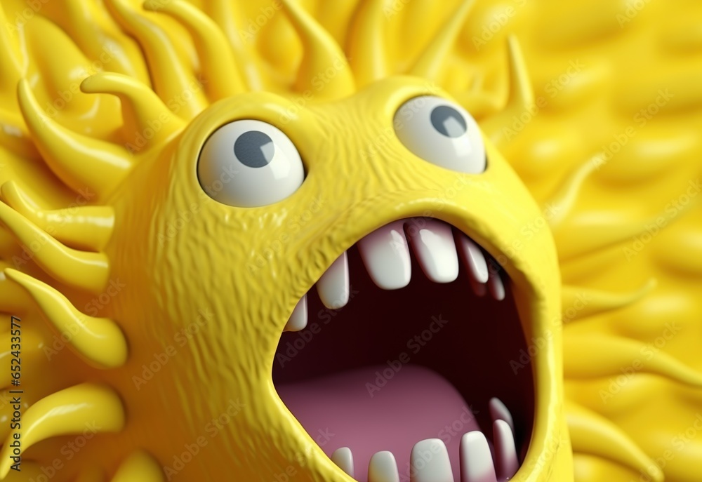 Shocked, scared or startled emoji with mouth wide open and eyes bulging
