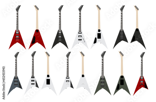 Heavy Music Guitars - Ai Illustrator