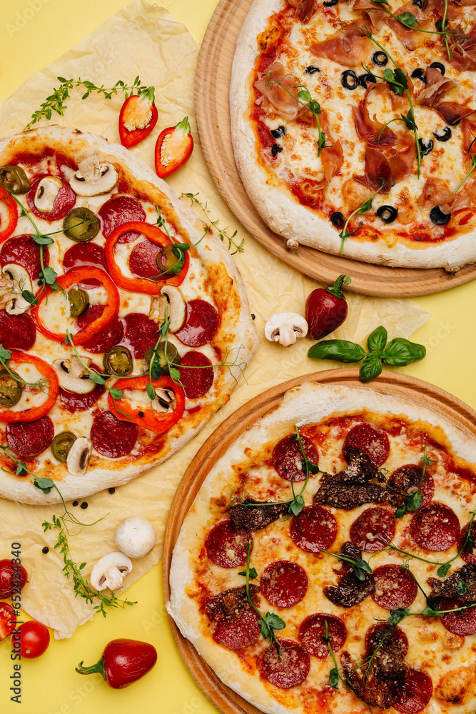 craft pizza in a wood-fired oven craft pizza in a wood-fired oven