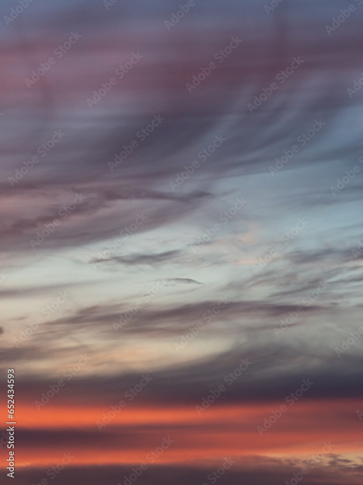 Sunset - cloudscape with a slight afterglow