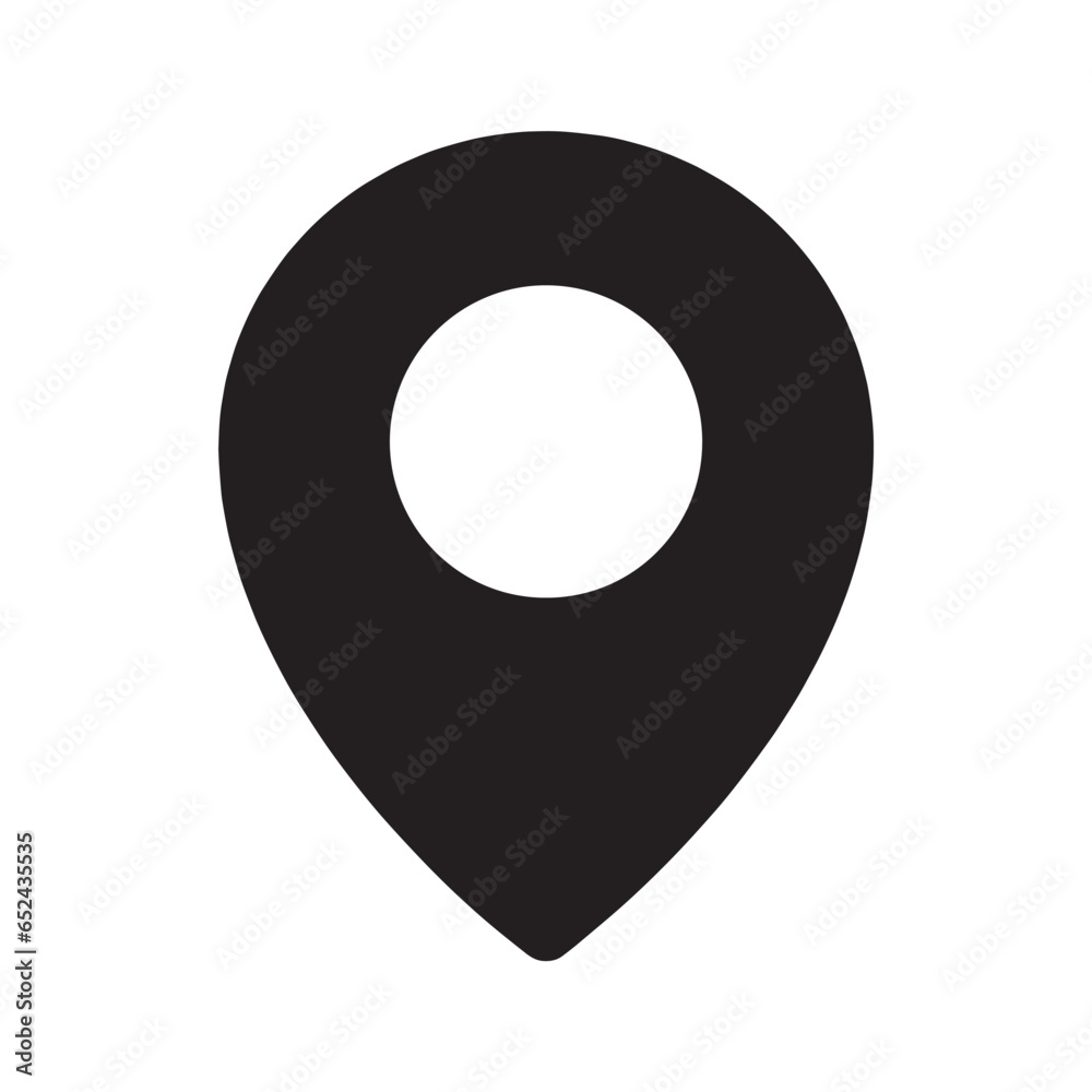 Location icon vector. Pin icon logo design. Pointer symbol isolated on white background Location icon vector. Pin icon logo design. Pointer symbol isolated on white background