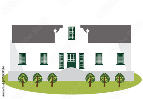 Manor house and trees photo