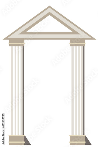 Greek pillars and tympanum