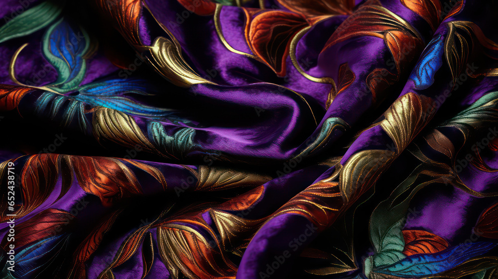 Brocade Velvet in Luxury Fashion. Lustrous Brocade Velvet Texture ...