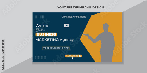 Modern and clean business company employee YOUTUBE THUMBNAIL template
