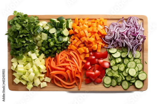 vegetables on white background