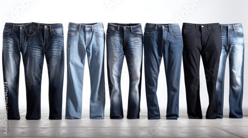 diverse denim world with of female and male jeans. Fashion choices for every style and occasion