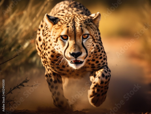 A majestic cheetah, poised for a sprint, exuding power and grace. © B & G Media