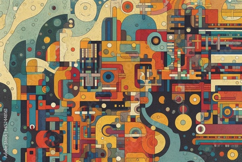 An illustration showcasing a mosaic. Abstract background