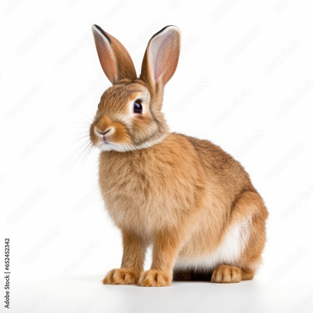 Obraz premium hare isolated on white background.
