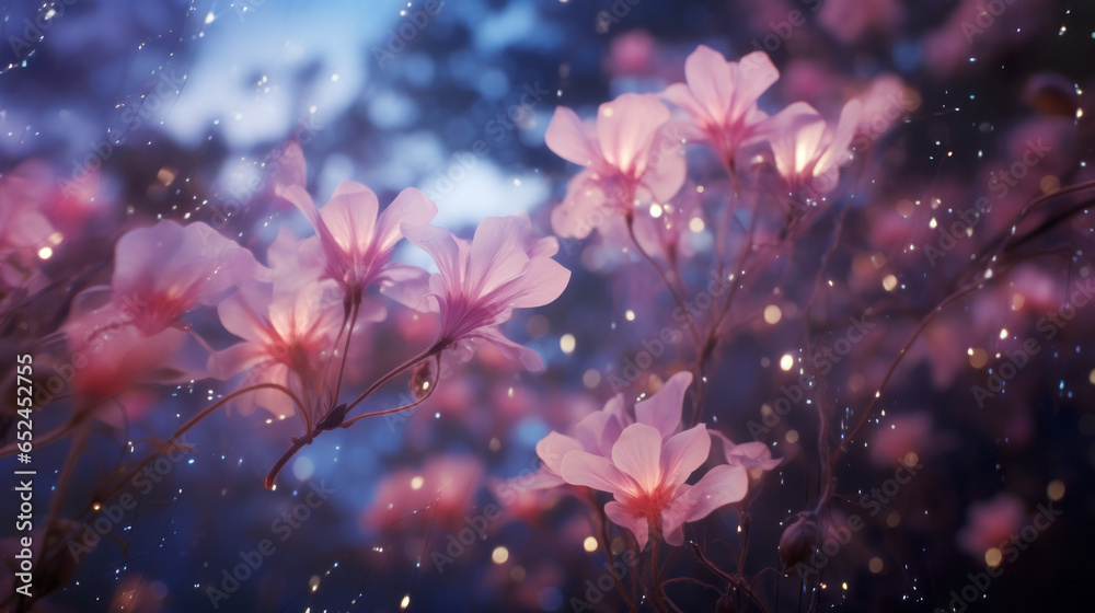 Flowers floating in mid-air Flowers floating in mid-air