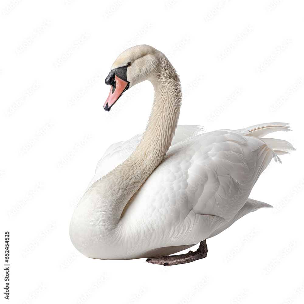 Mute swan on transparent background Mute swan on transparent background