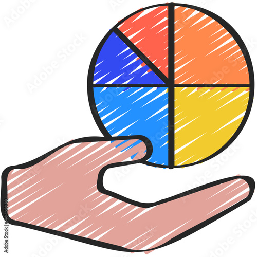 Give Pie Chart Data Icon