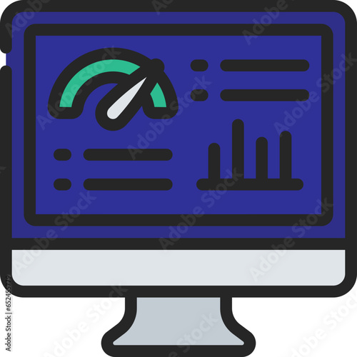 Computer Data Dashboard Icon