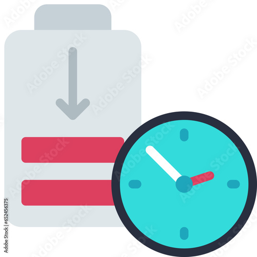 Battery Reduction Time Icon