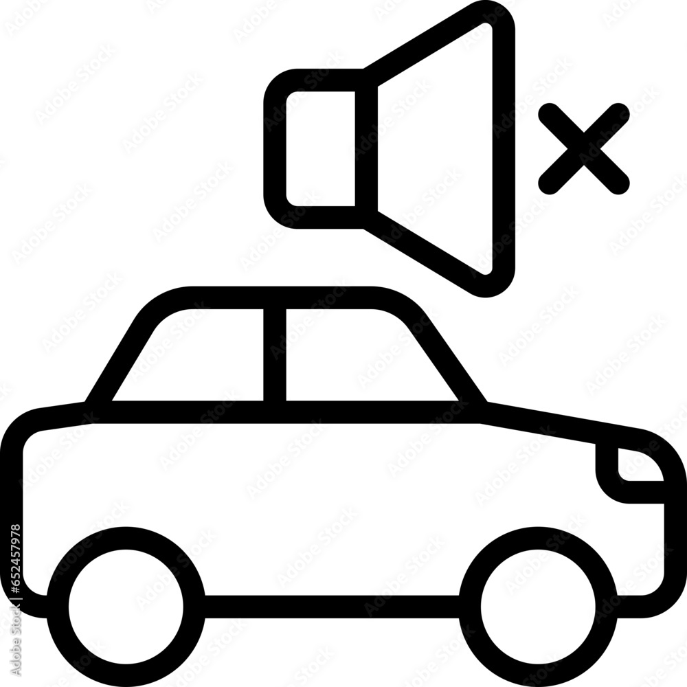 No Sound Car Icon