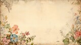 Blank Floral Vintage Paper