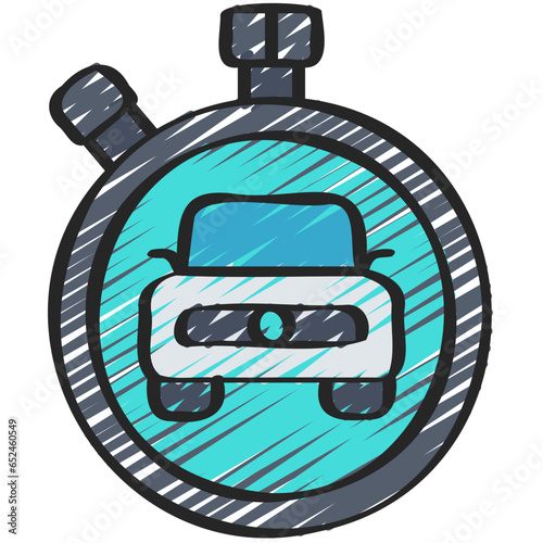Car Range Timer Icon