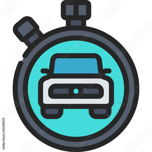 Car Range Timer Icon