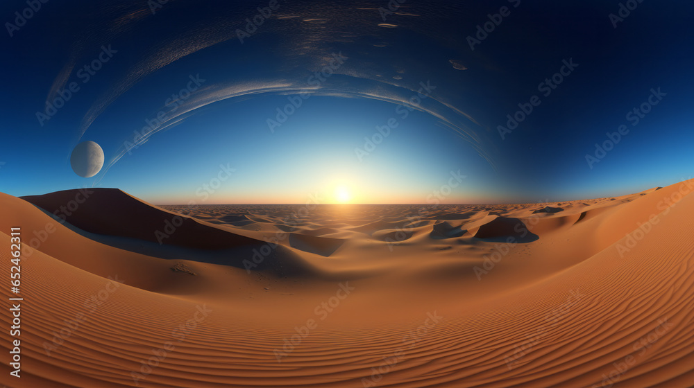 Naklejka premium A computer-generated desert landscape