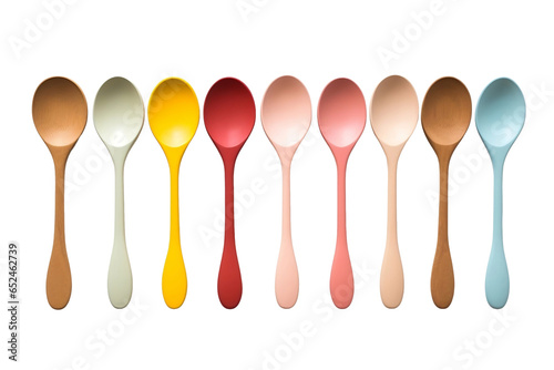spoons on white background