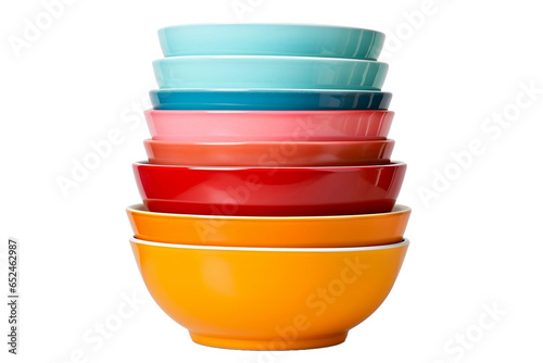 stack of colorful bowls