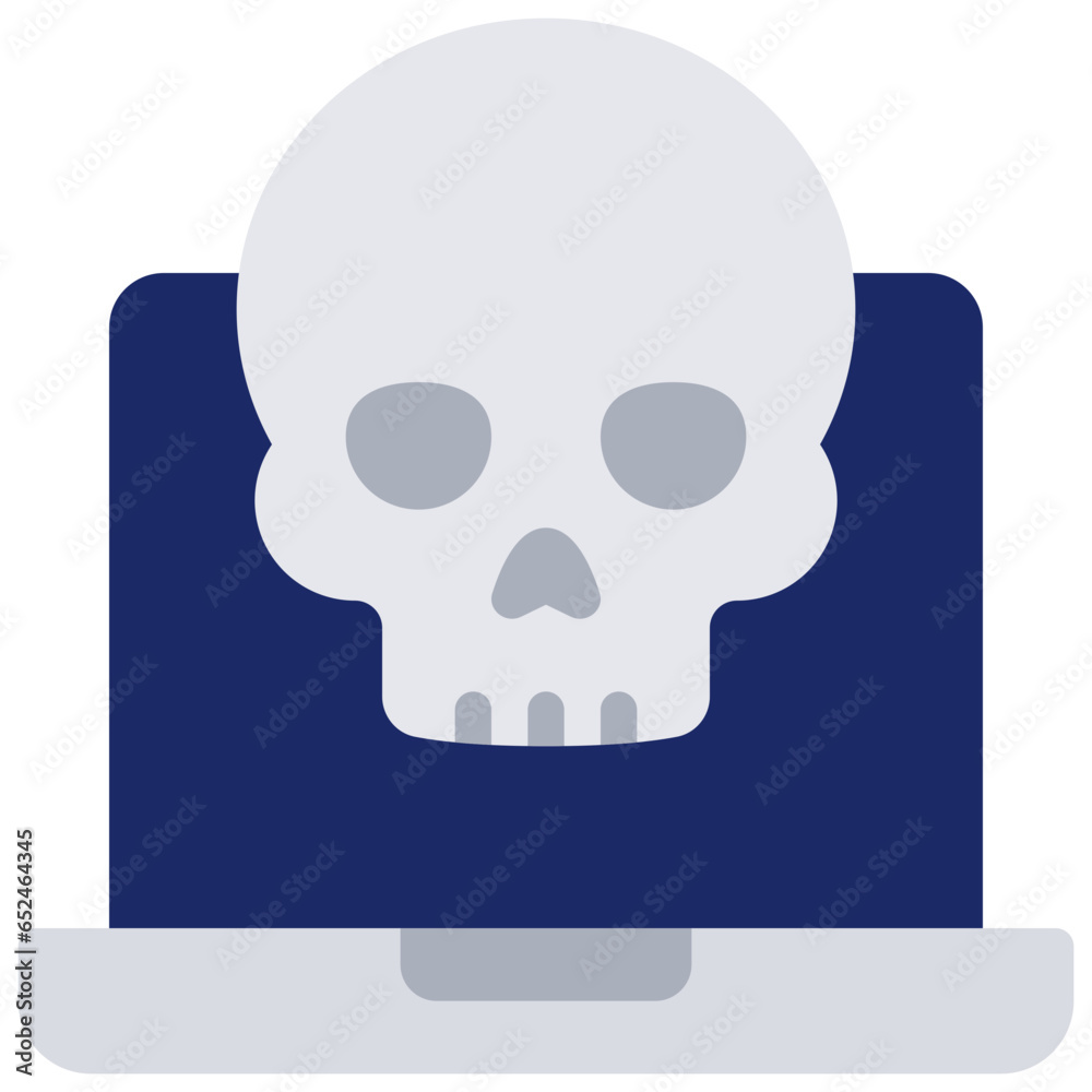 Hack Skull Laptop Icon Hack Skull Laptop Icon
