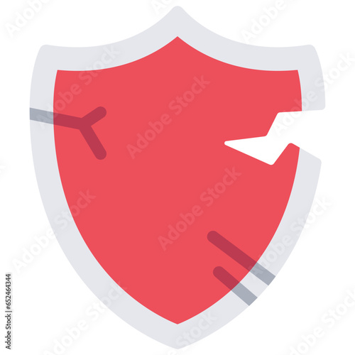 Broken Secure Shield Icon