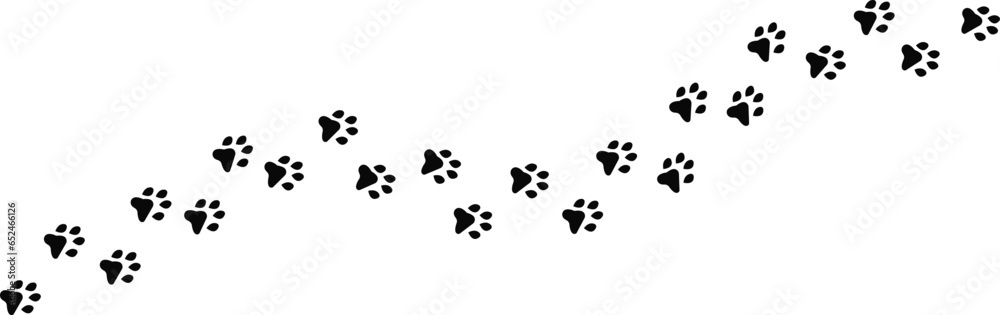 Animal Paw Print Icon Set. Black Vector Icons Isolated On Transparent Background Animal Paw Print Icon Set. Black Vector Icons Isolated On Transparent Background