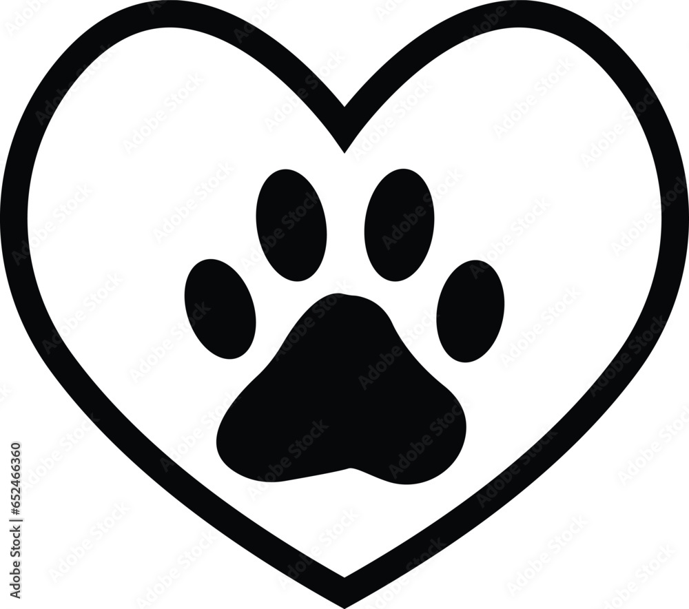 Animal Paw Print Icon Set. Black Vector Icons Isolated On Transparent Background Animal Paw Print Icon Set. Black Vector Icons Isolated On Transparent Background