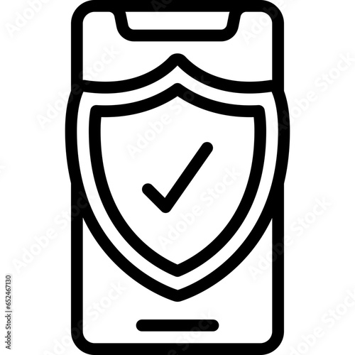 Mobile Security Shield Icon