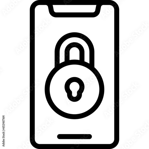Mobile Security Padlock Icon
