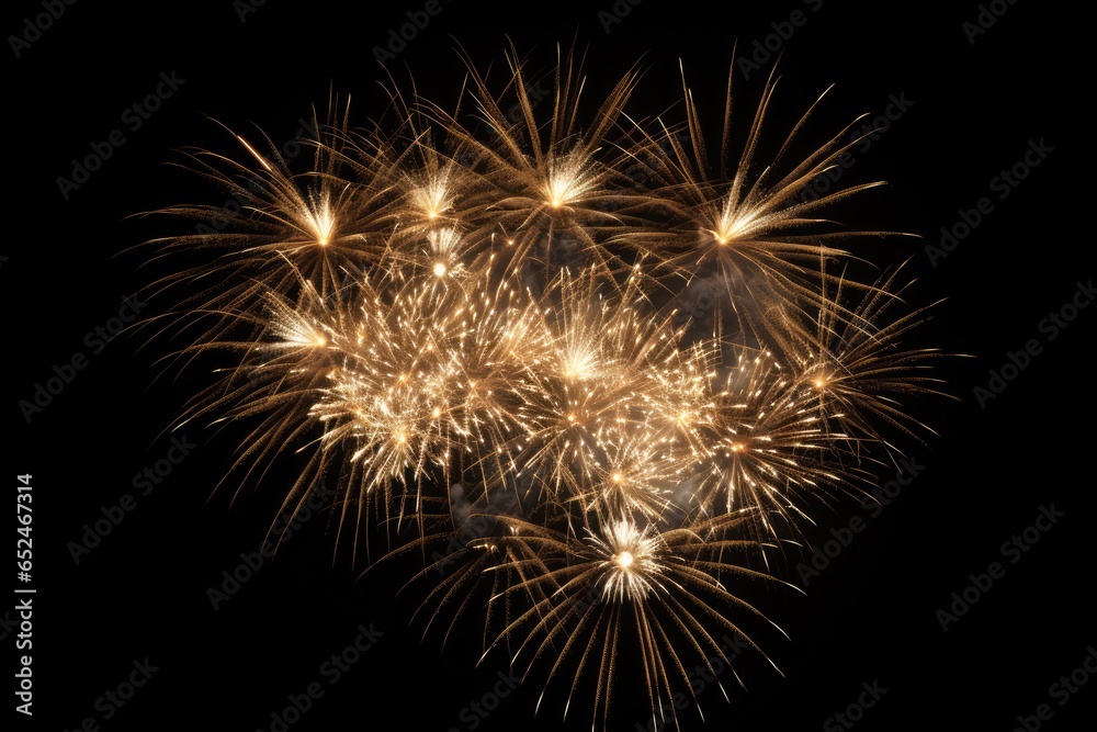 Fototapeta premium A vibrant fireworks display lighting up the night sky