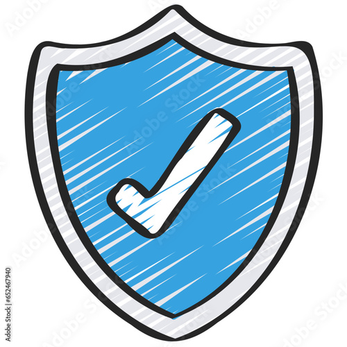 Shield Check Mark Icon