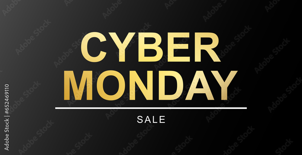 Cyber Monday sale banner template for business promotion vector illustration.