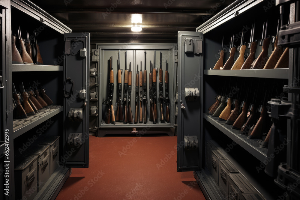 Gun safety and responsible firearm storage - obrazy, fototapety, plakaty 