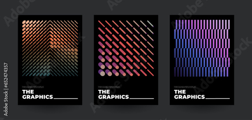Minimal geometric posters set. Abtract vector design.  © plasteed