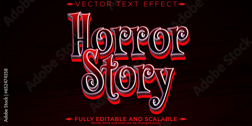 Horror story text effect, editable horror and scary text style