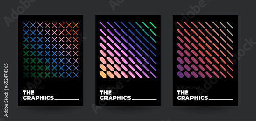 Minimal geometric posters set. Abtract vector design. 