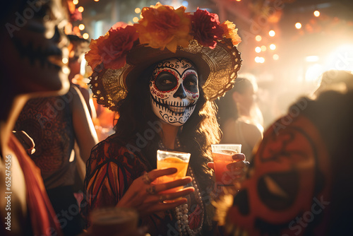 Dzień Zmarłych w Meksyku: Świętowanie Życia, Generatywna AI photo
