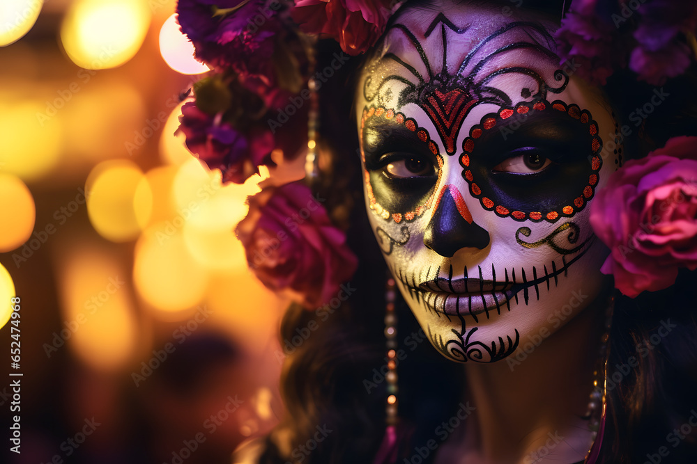 La Richesse de la Célébration et du Respect lors du Dia de los Muertos au Mexique, IA Générative La Richesse de la Célébration et du Respect lors du Dia de los Muertos au Mexique, IA Générative