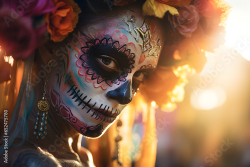 Éclat Culturel: L'Importance de la Célébration du Dia de los Muertos au Mexique, Création par l'IA