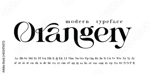 Fotótapéta Luxury Serif Font in modern style, this typeface can be used for logos