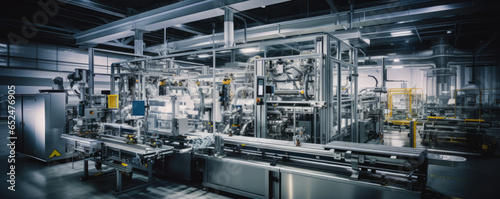 Machinery and production lines within a modern manufacturing facility